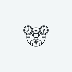Help desk vector icon for web and design