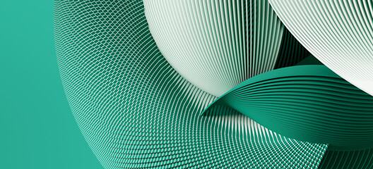 Minimal abstract background for branding and product presentation. Green subtle geometric on pink background. 3d rendering illustration. Clipping path of each element included.