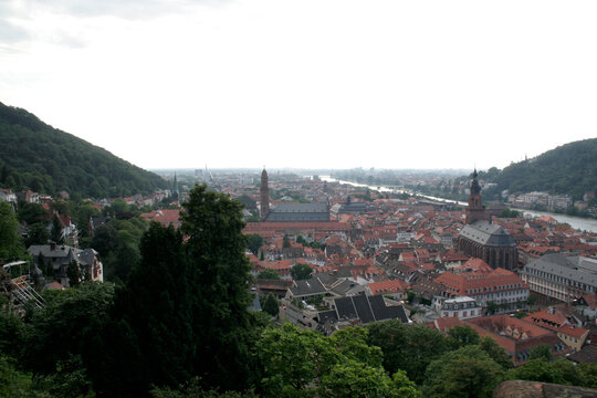 Die Stadt Heidelberg am Rhein in Deutschland