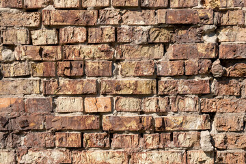 Old whitewashed brick wall.