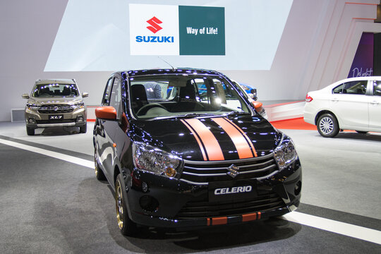 BANGKOK - Dec 2, 2020  Car show suzuki celerio at auto shows and other exhibitions (Big Motor Sale) in Bangkok, Thailand