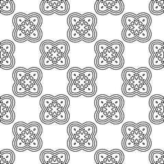 Vector geometric pattern. Repeating elements stylish background abstract ornament for wallpapers and backgrounds. Black and white colors