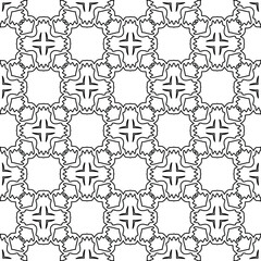 Vector geometric pattern. Repeating elements stylish background abstract ornament for wallpapers and backgrounds. Black and white colors