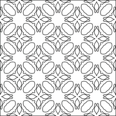 Vector geometric pattern. Repeating elements stylish background abstract ornament for wallpapers and backgrounds. Black and white colors