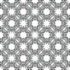 
Vector geometric pattern. Repeating elements stylish background abstract ornament for wallpapers and backgrounds. Black and white colors