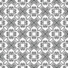 
Vector geometric pattern. Repeating elements stylish background abstract ornament for wallpapers and backgrounds. Black and white colors