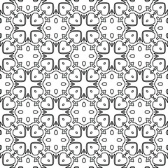 
Vector geometric pattern. Repeating elements stylish background abstract ornament for wallpapers and backgrounds. Black and white colors