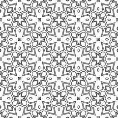 
Vector geometric pattern. Repeating elements stylish background abstract ornament for wallpapers and backgrounds. Black and white colors