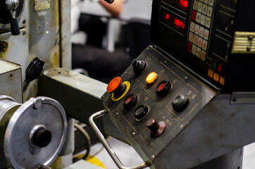 Close-up of CNC machine. CNC Tooling Systems.