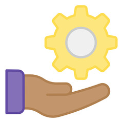 A flat design, icon of setting care