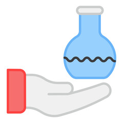 Trendy vector design of flask care