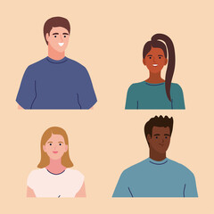Obraz premium young people characters