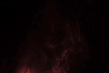 Yellow and pink steam on a black background.