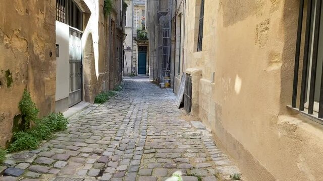 Ruelle m&eacute;di&eacute;vale pav&eacute; &agrave; Bordeaux, Gironde
