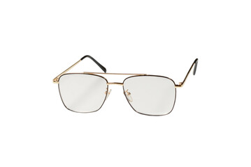 Transparent fashion glasses isolated.