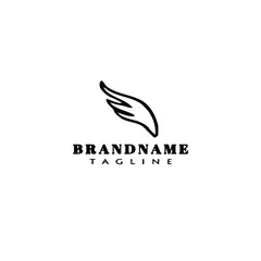 cute angel wings logo icon design template vector illustration