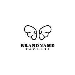 angel wings logo icon design template vector symbol