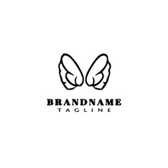 angel wings logo icon design symbol vector illustration