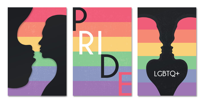 Lgbtq+ community design, pride colors cover backround