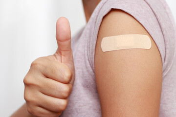 Woman get vaccinated for social immunization.