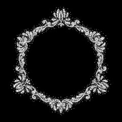 Retro shiny frame or border. Vector illustration.