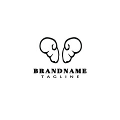 angel wings logo icon flat template vector illustration