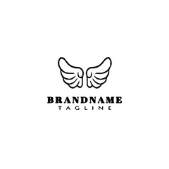 flat angel wings logo icon design template vector illustration