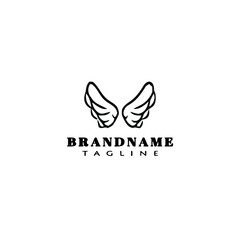 Obraz premium angel wings logo icon design template vector simple