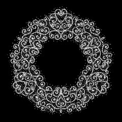 Retro shiny frame or border. Vector illustration.