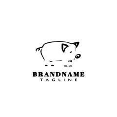 pig logo icon design template illustration