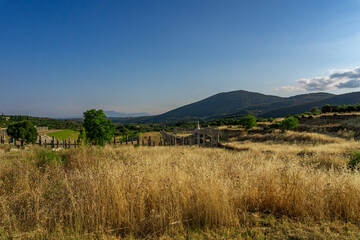 Ruins in the Ancient Messene in Peloponnese, Greece. 