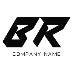BR B R Letter Logo Design. Creative Modern B R Letters icon vector.