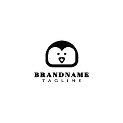 penguin logo icon design template vector illustration