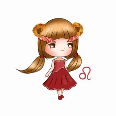 cute little girl zodiac sign 