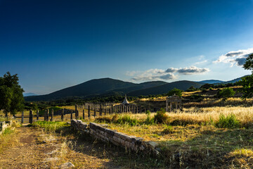 Ruins in the Ancient Messene in Peloponnese, Greece. 