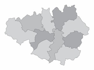 Obraz na płótnie Canvas Greater Manchester administrative map
