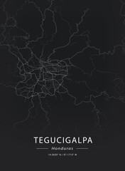 Map of Tegucigalpa, Honduras