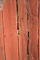 Old weathered Falu red plank in Stockholm
