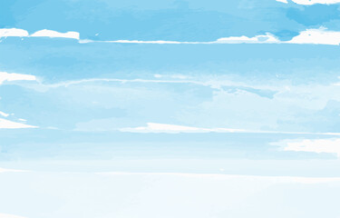 Fototapeta na wymiar Watercolor Sky Background Design for summer
