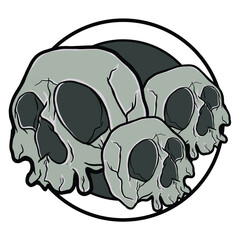 Fototapeta premium Skull Vector Logo Symbol Image