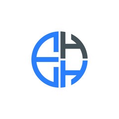 EHH logo EHH icon EHH vector EHH monogram EHH letter EHH minimalist EHH triangle EHH hexagon Circle Unique modern flat abstract logo design 