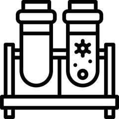 Test tube icon, Vaccine Development related vector