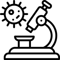 Microscope icon, Vaccine Development related vector
