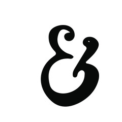 Ampersand. Hand drawn illustration. AND sign