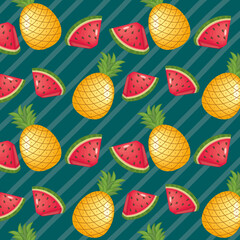 pineapples and watermelons