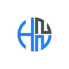 Obraz premium HNN logo HNN icon HNN vector HNN monogram HNN letter HNN minimalist HNN triangle HNN hexagon Circle Unique modern flat abstract logo design 