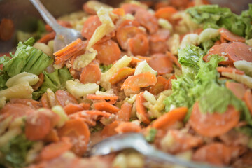 Fresh homemade Traditional salad, Healthy Vegetable Food