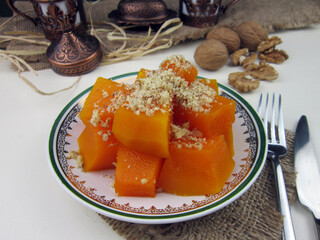 pumpkin with spices and herbs