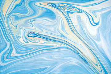 Fluid art texture. Background with abstract mixing paint effect. Liquid acrylic picture that flows and splashes. Mixed paints for posters or wallpapers. Style incorporates the swirls of marble.