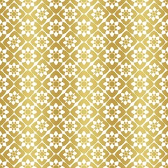 Gold paper for printing.  Seamless pattern. Gold background with decor. Imitation metal foil.